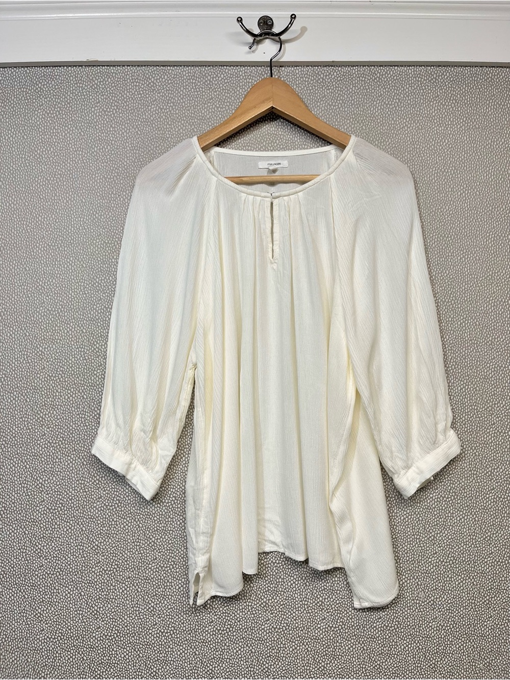 🆕 XXL Maurices Cream Peasant Tunic Top NWOT